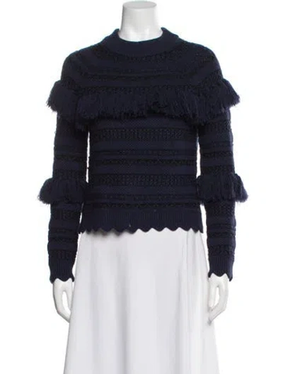 Pre-owned Simkhai Wool Striped Sweater In Blue