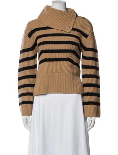 Pre-owned Simkhai Wool Striped Sweater In Brown