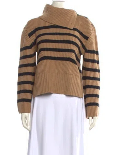 Pre-owned Simkhai Wool Striped Sweater In Brown