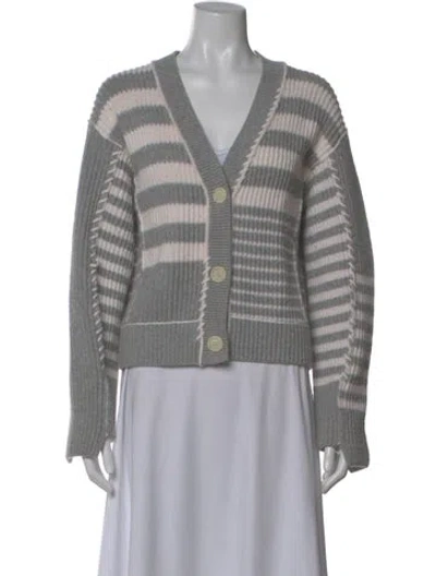 Pre-owned Simkhai Wool Striped Sweater In Gray