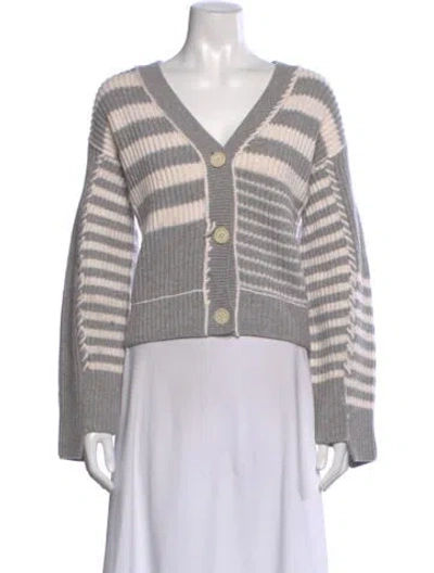Pre-owned Simkhai Wool Striped Sweater In Gray