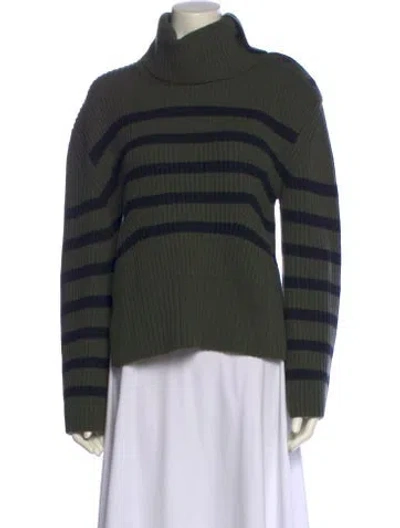 Pre-owned Simkhai Wool Striped Sweater In Green