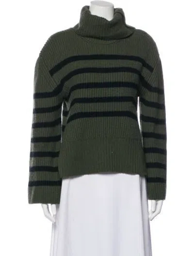 Pre-owned Simkhai Wool Striped Sweater In Green