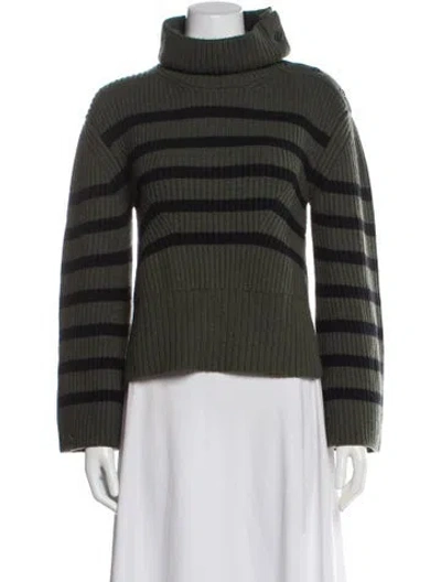 Pre-owned Simkhai Wool Striped Sweater In Green