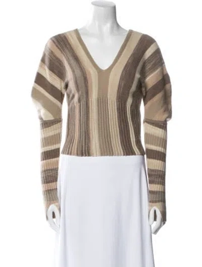 Pre-owned Simkhai Wool Striped Sweater In Neutral