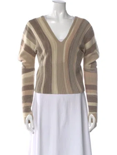 Pre-owned Simkhai Wool Striped Sweater In Neutral