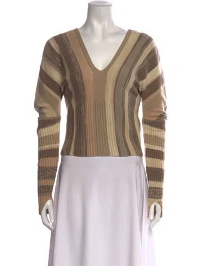 Pre-owned Simkhai Wool Striped Sweater In Neutrals
