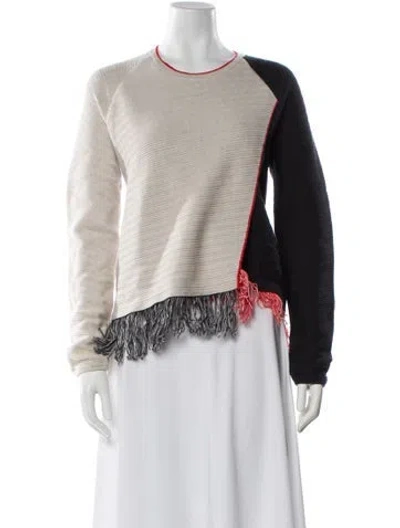 Pre-owned Simkhai Wool Striped Sweater In White