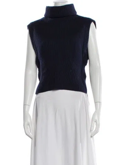 Pre-owned Simkhai Wool Turtleneck Sweater In Blue