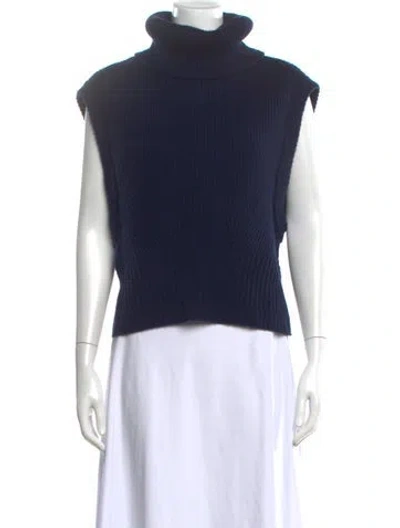 Pre-owned Simkhai Wool Turtleneck Sweater In Blue