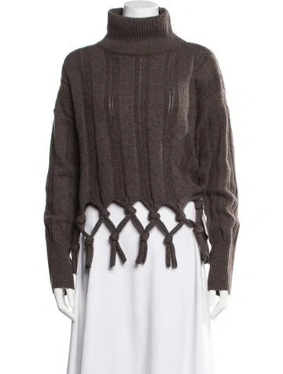 Pre-owned Simkhai Wool Turtleneck Sweater In Brown