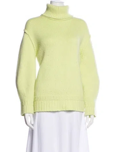Pre-owned Simkhai Wool Turtleneck Sweater In Green