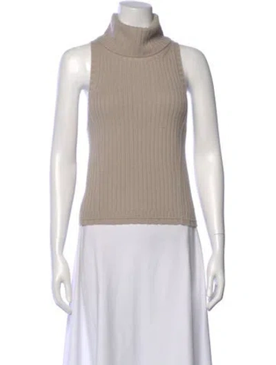 Pre-owned Simkhai Wool Turtleneck Sweater In Neutral