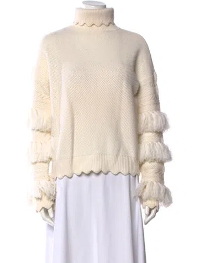 Pre-owned Simkhai Wool Turtleneck Sweater In Neutral