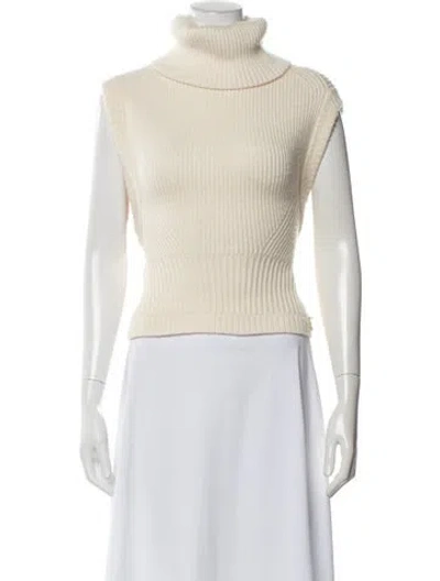 Pre-owned Simkhai Wool Turtleneck Sweater In Neutrals