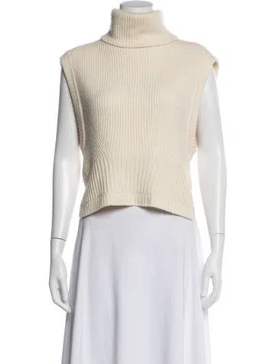 Pre-owned Simkhai Wool Turtleneck Sweater In White