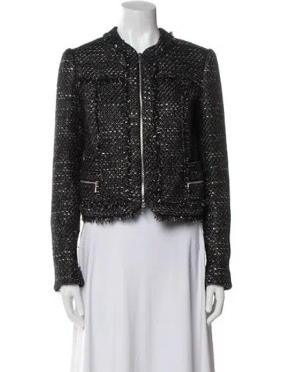 Pre-owned Simkhai Wool Tweed Pattern Evening Jacket In Black