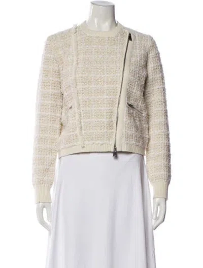 Pre-owned Simkhai Wool Tweed Pattern Evening Jacket In Neutral