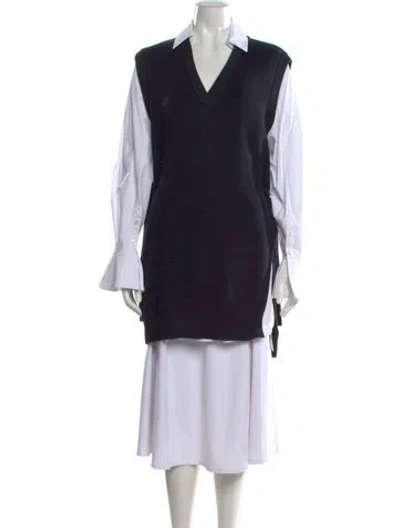 Pre-owned Simkhai Wool V-neck Sweater In Black