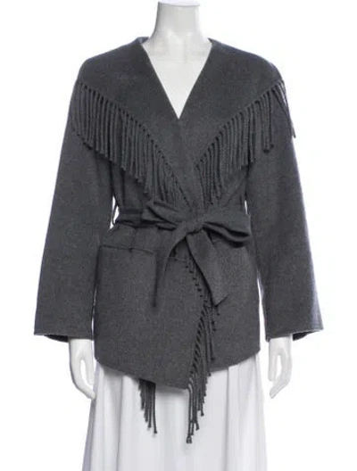 Pre-owned Simkhai Wool V-neck Sweater In Gray