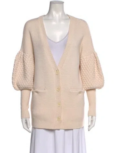 Pre-owned Simkhai Wool V-neck Sweater In Neutral