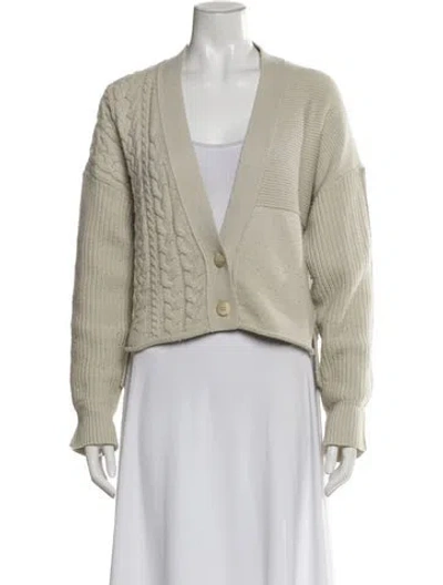 Pre-owned Simkhai Wool V-neck Sweater In Neutral