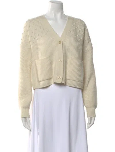 Pre-owned Simkhai Wool V-neck Sweater In Neutral