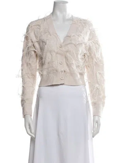 Pre-owned Simkhai Wool V-neck Sweater In Neutrals