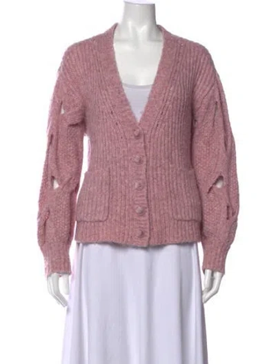 Pre-owned Simkhai Wool V-neck Sweater In Pink