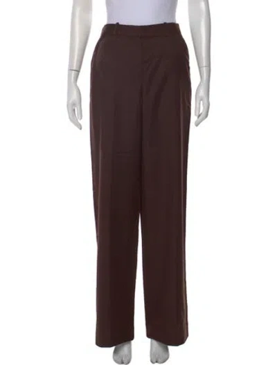 Pre-owned Simkhai Wool Wide Leg Pants In Brown