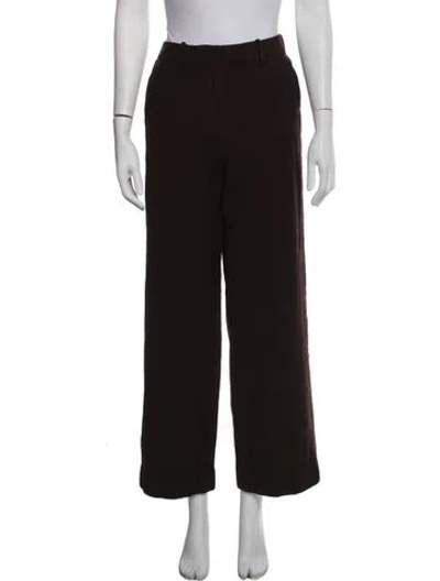Pre-owned Simkhai Wool Wide Leg Pants In Brown