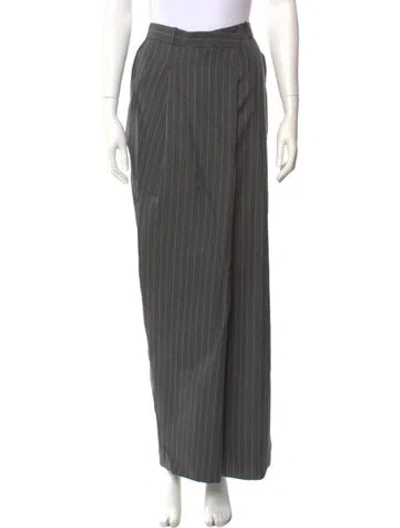 Pre-owned Simkhai Wool Wide Leg Pants In Gray