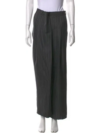 Pre-owned Simkhai Wool Wide Leg Pants In Gray