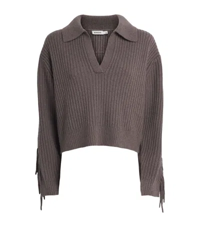 Simkhai Wool-cashmere Fringe Natalia Sweater In Brown