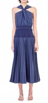 Simkhai Wynona Sleeveless Halter Top In Midnight In Blue