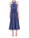 Simkhai Wynonna Halter Sleeveless Top In Midnight In Blue