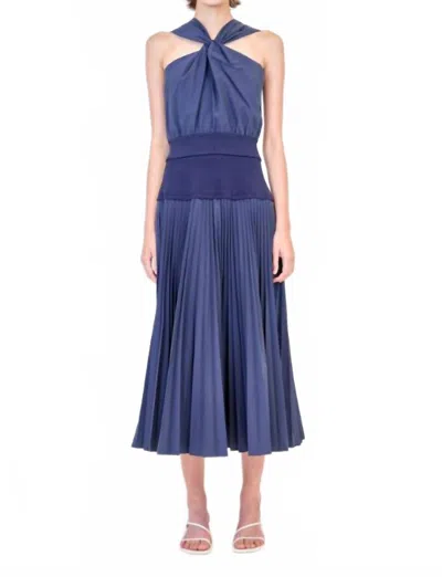 Simkhai Wynonna Halter Sleeveless Top In Midnight