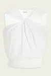 Simkhai Wynonna Gathered Knit-poplin Combo Top