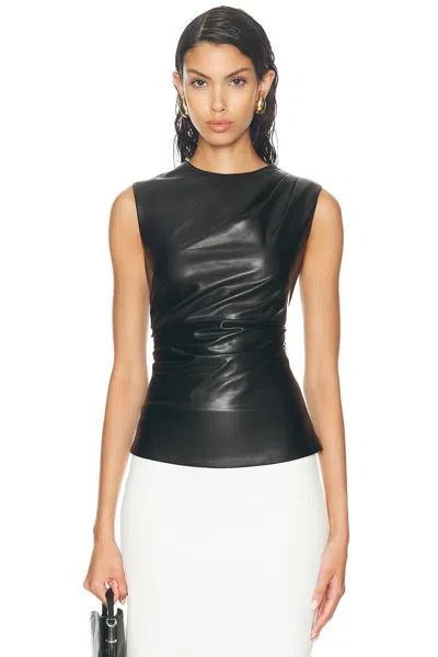 Simkhai Wynter Draped Top In Black
