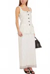 Simkhai Xandria Sleeveless Midi Dress In Midnight Stripe In White