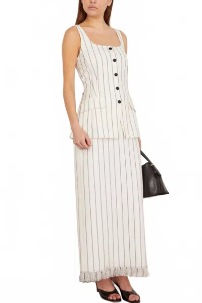 Simkhai Xandria Sleeveless Midi Dress In Midnight Stripe In White