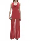 Simkhai Xena Knit Combo Maxi Dress In Crismo In Red