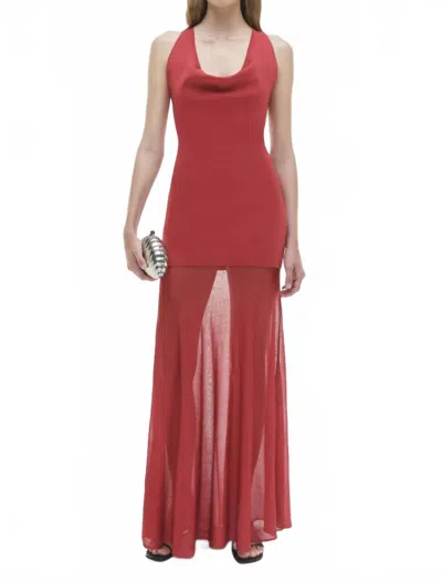 SIMKHAI XENA KNIT COMBO MAXI DRESS IN CRISMO