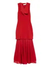 Simkhai Xena Sleeveless Halter Maxi Dress In Red