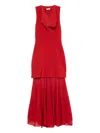 Simkhai Xena Sleeveless Halter Maxi Dress In Red