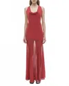 Simkhai Xena Knit Combo Maxi Dress In Crismo In Pink