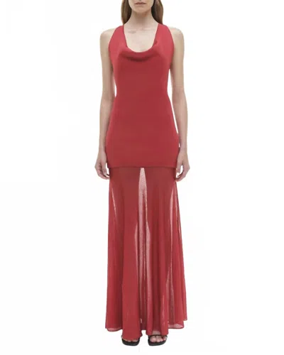 Simkhai Xena Maxi Halter Dress In Crimson In Pink