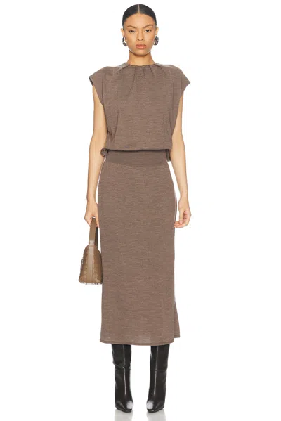 SIMKHAI XION DRAPED CAPE DRESS