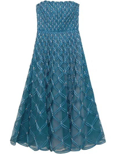 Simkhai Xolani Midi Dress In Blau