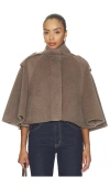 Simkhai Yara Cape Jacket In Mushroom Melange